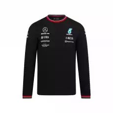 Koszulka męska Longsleeve Black Team Mercedes AMG F1 2022 Odzież obuwie dodatki Odzież męska Koszulki męskie