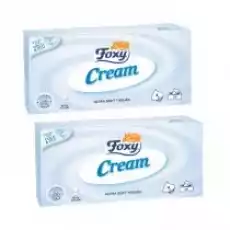 Foxy Chusteczki kosmetyczne Cream zestaw 2 x 75 szt Zdrowie i uroda Kosmetyki i akcesoria Pielęgnacja ciała Higiena intymna Środki higieniczne