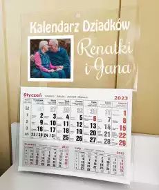 Personalizowany kalendarz 2023 ze zdjęciem dla Dziadków Prezenty