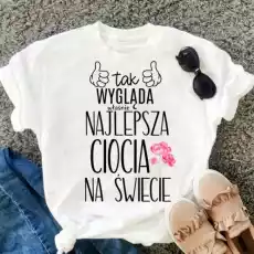 koszulka dla cioci najlepsza ciocia Odzież obuwie dodatki Odzież damska Tshirty i koszulki damskie