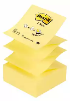 Notes samoprzylepny 76x76 znotes żółty Postit Biuro i firma Akcesoria biurowe Artykuły papiernicze