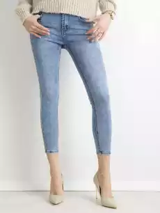 Spodnie jeans jeansowe niebieski casual rurki Odzież obuwie dodatki Odzież damska Spodnie damskie Jeansy damskie