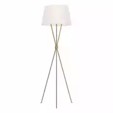 Lampa Podłogowa Penny Mosiądz Biel 47x47x140cm Dom i ogród Wyposażenie wnętrz Oświetlenie Lampy stołowe