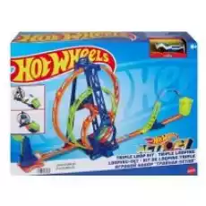 Hot Wheels Tor samochodowy Action Potrójna pętla Zestaw HMX37 Mattel Dla dziecka Zabawki Rowerki i inne pojazdy dla dzieci