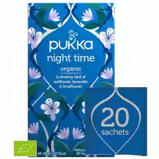 Herbatka Ziołowa Night Time BIO 20 g 20 saszetek Pukka Artykuły Spożywcze