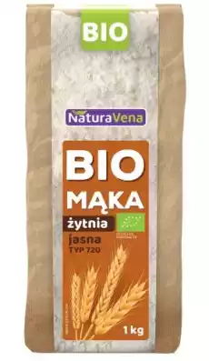 MĄKA ŻYTNIA JASNA TYP 720 BIO 1 kg NATURAVENA Artykuły Spożywcze Mąka