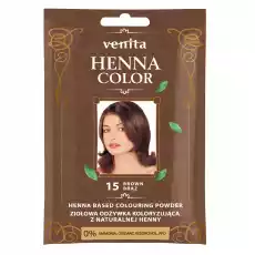 Venita Henna Color ziołowa odżywka koloryzująca z naturalnej henny 15 Brąz Zdrowie i uroda Kosmetyki i akcesoria Pielęgnacja i stylizacja włosów Farby i szampony koloryzujące