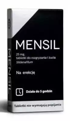 Mensil 25mg tabletki do rozgryzania i żucia x 8 sztuk Zdrowie i uroda Zdrowie Leki Leki na potencję