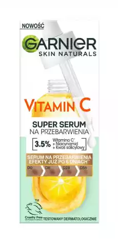 Garnier Vitamin C serum na przebarwienia z witaminą C niacynamidem i kwasem salicylowym 30ml Zdrowie i uroda Kosmetyki i akcesoria Pielęgnacja twarzy Serum do twarzy