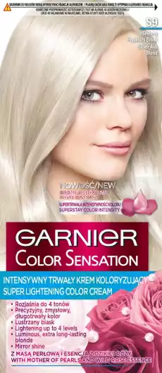 Garnier Color Sensation Krem koloryzujący S9 Srebrny popielaty blond Zdrowie i uroda Kosmetyki i akcesoria Pielęgnacja i stylizacja włosów Farby i szampony koloryzujące