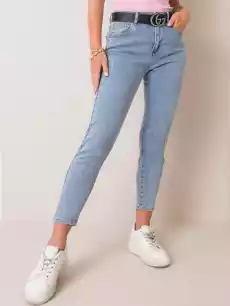 Spodnie jeans jeansowe niebieski casual rurki Odzież obuwie dodatki Odzież damska Spodnie damskie Jeansy damskie