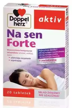 DOPPELHERZ Aktiv Na sen Forte x 20 tabletek Zdrowie i uroda Zdrowie FarmaceutykiLeki