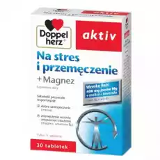 Doppelherz Aktiv Na stres i przemęczenie Magnez x 30 tabletek Zdrowie i uroda Zdrowie FarmaceutykiLeki