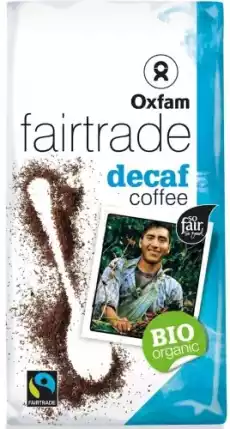 KAWA MIELONA BEZKOFEINOWA ARABICA PERU FAIR TRADE BIO 250 g OXFAM Artykuły Spożywcze Kawa