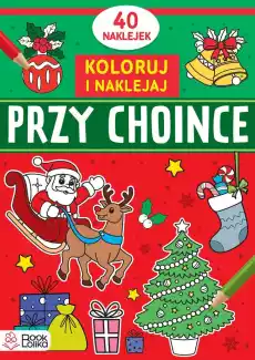 Koloruję i naklejam Przy choince Książki Kartki okolicznościowe