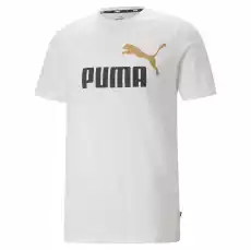 Koszulka męska Puma ESS 2 COL Logo biała 58675958 Odzież obuwie dodatki Koszulki