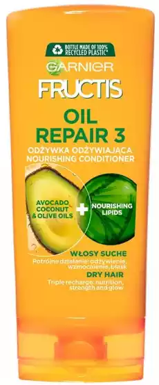 Garnier Fructis Oil Repair 3 Odżywka wzmacniająca do włosów suchych i łamliwych Zdrowie i uroda Kosmetyki i akcesoria Pielęgnacja i stylizacja włosów Odżywki do włosów