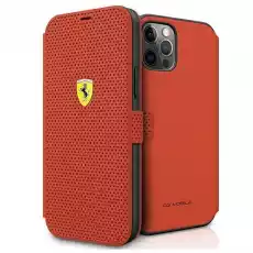 Ferrari FESPEFLBKP12LRE iPhone 12 Pro Max 67 czerwonyred book On Track Perforated Telefony i akcesoria Akcesoria telefoniczne Etui