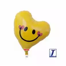 Balon foliowy serce walentynki żółte 14 buźka Gadżety Balony