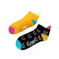 Skarpety FUNSOCKS UNISEX ORGANIC COTTON MOTIFS SNEAKER 2P Odzież obuwie dodatki Galanteria i dodatki Skarpety