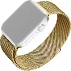 Mediolański pasek Fixed Mesh Strap do Apple Watch 49454442 mm złoty Telefony i akcesoria Akcesoria telefoniczne Pokrowce i kabury do telefonów