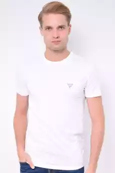 TSHIRT MĘSKI GUESS U97M00JR003 BIAŁY Odzież obuwie dodatki Odzież męska Koszulki męskie