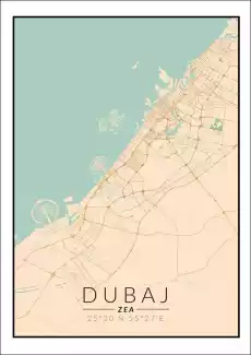 Dubaj mapa kolorowa plakat Wymiar do wyboru 20x30 cm Dom i ogród Wyposażenie wnętrz Dekoracja Obrazy i plakaty