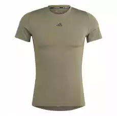 Koszulka męska adidas TECHFIT TRAINING khaki IM3400 Odzież obuwie dodatki Koszulki