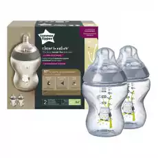 Tommee Tippee Closer To Nature butelka do karmienia ze smoczkiem silikonowym 0m Sowa 2x260ml Dla dziecka Akcesoria dla dzieci