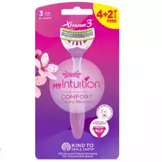 Wilkinson My Intuition Xtreme 3 Comfort Cherry Blossom jednorazowe maszynki do golenia dla kobiet 6szt Zdrowie i uroda Kosmetyki i akcesoria Pielęgnacja ciała Depilacja