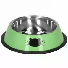 Miska dla kota metalowa antypoślizgowa na gumie zielona Dom i ogród Artykuły zoologiczne Koty Poidełka i miski dla kotów