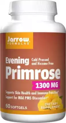 Wiesiołek Evening Primrose 60 kapsułek JARROW FORMULAS Zdrowie i uroda Zdrowie Witaminy minerały suplementy diety