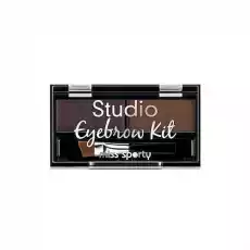 Miss Sporty Studio Eyebrow Kit paleta do makijażu brwi 001 Medium Brown 11g Zdrowie i uroda Kosmetyki i akcesoria Makijaż i demakijaż Makijaż oczu