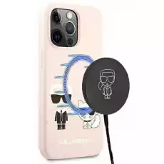 Karl Lagerfeld KLHMP13XSSKCI iPhone 13 Pro Max 67 hardcase jasnoróżowylight pink Silicone Ikonik Karl Choupette Magsafe Telefony i akcesoria Akcesoria telefoniczne Etui