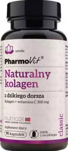 Kolagen z dzikiego dorsza 810mg i witamina C 90mg 90 kapsułek PharmoVit Zdrowie i uroda Zdrowie Witaminy minerały suplementy diety