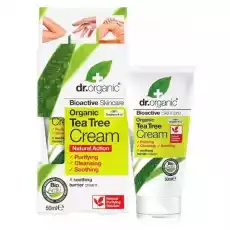 DrOrganic Tea Tree Purifying Cream oczyszczającokojący krem z wyciągiem z drzewa herbacianego 50ml Zdrowie i uroda Kosmetyki i akcesoria Pielęgnacja twarzy Kremy do twarzy