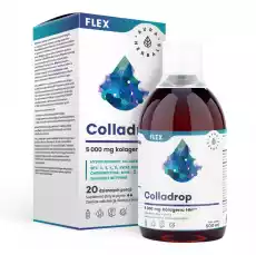 Aura Herbals Colladrop Flex kolagen morski 5000 mg płyn 500 ml Zdrowie i uroda Zdrowie Witaminy minerały suplementy diety