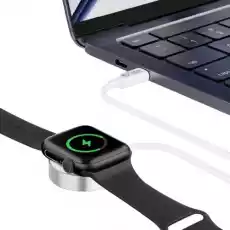 Ładowarka magnetyczna indukcyjna do Apple Watch TechProtect UltraBoost USBC 12 m biała Telefony i akcesoria Akcesoria telefoniczne Ładowarki i kable