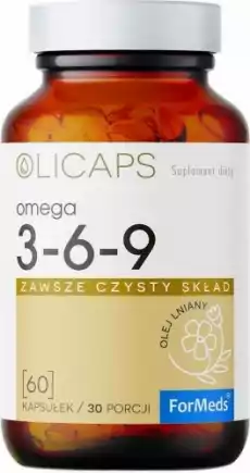 Omega 3 6 9 ALA LA 60 porcji 60 kapsułek Olicaps ForMeds Wyprzedaże