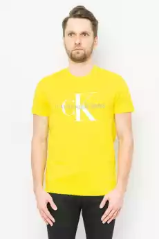 TSHIRT MĘSKI CALVIN KLEIN JEANS ŻÓŁTY Odzież obuwie dodatki Odzież męska