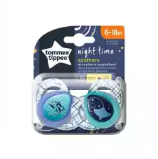 Tommee Tippee Night Time smoczek uspokajający 618m 2szt Dla dziecka Akcesoria dla dzieci