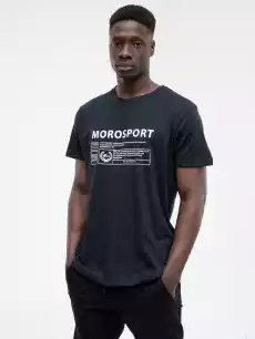 TShirt Z Nadrukiem Męski Czarny Moro Sport Commercial Odzież obuwie dodatki Odzież męska Koszulki męskie