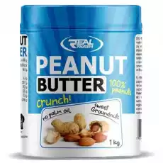 REAL PHARM PEANUT BUTTER CRUNCHY 1000G Artykuły Spożywcze Pasty i smarowidła