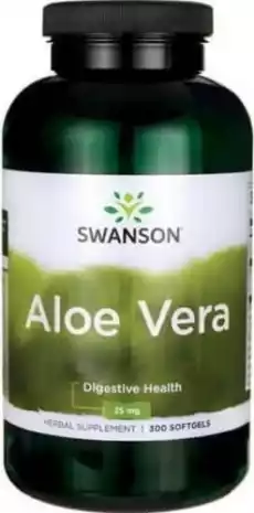 Aloes Aloe Vera 25mg 300 kapsułek SWANSON Artykuły Spożywcze Produkty wegańskieroślinne