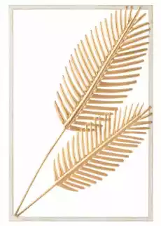 Ozdoba ścienna Leaves Gold 30x45 cm Dom i ogród Wyposażenie wnętrz Dekoracja Dekoracje ścienne