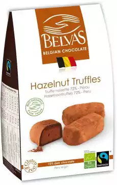 Belvas Belgijskie czekoladki trufle z orzechami laskowymi fair trade bezglutenowe BIO 100 g Artykuły Spożywcze Zdrowa żywność