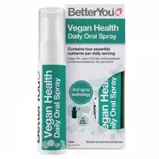 BetterYou Vegan health Oral Spray Witamina D3 B12 Żelazo Jod w sprayu 25ml Sport i rekreacja Odżywki i suplementy