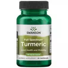 Swanson Turmeric 720mg 30kaps Zdrowie i uroda Zdrowie Witaminy minerały suplementy diety