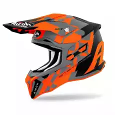 AIROH KASK OFFROAD STRYCKER XXX ORANGE MATT Sport i rekreacja Sporty motorowe Kaski do sportów motorowych