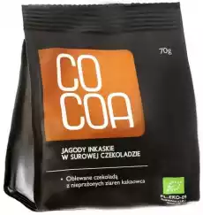 JAGODY INKASKIE W SUROWEJ CZEKOLADZIE BIO 70 g COCOA Artykuły Spożywcze Bakalie i suszone owoce